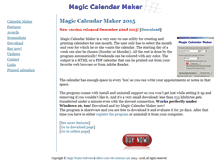 Tablet Screenshot of calendarmaker.info